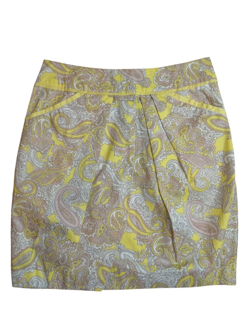 NWT H & M Yellow Paisley Women’s Skirt Size 8